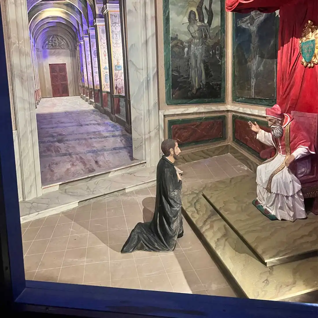 Nueva iluminación de dioramas de la vida de San Francisco Javier realizadas en 1979.